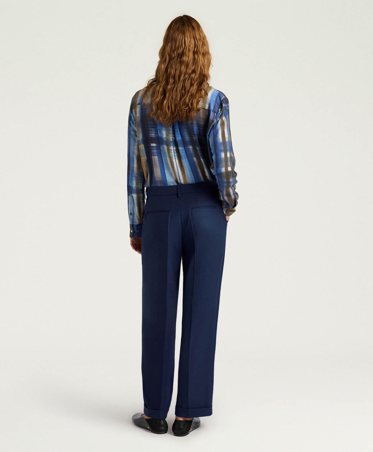 PANTALONI DANGO IN FLANELLA - BLU - Momonì