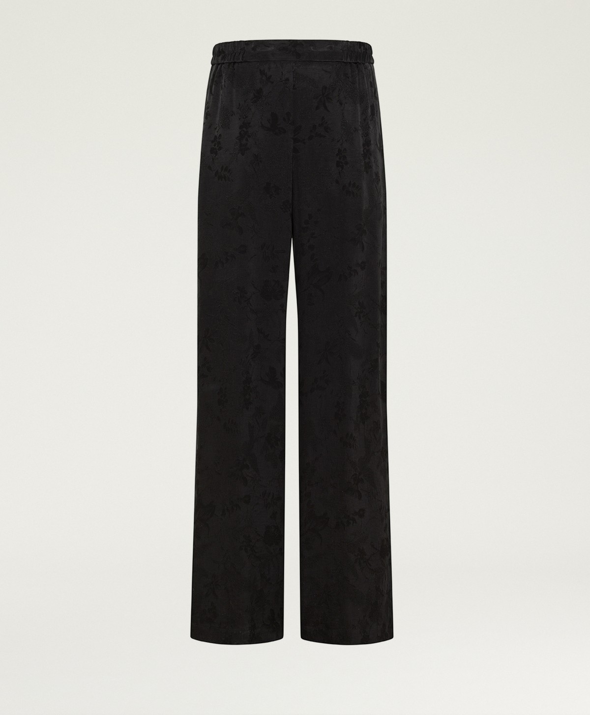 BACCARAT PANTS IN JACQUARD CUPRO - BLACK - Momonì