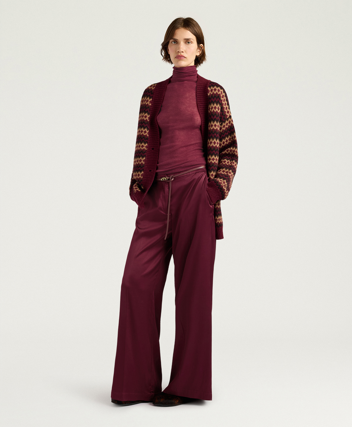 PANTALONI WILDE IN RASO DI VISCOSA STRETCH - VINACCIA - Clothing - Momonì