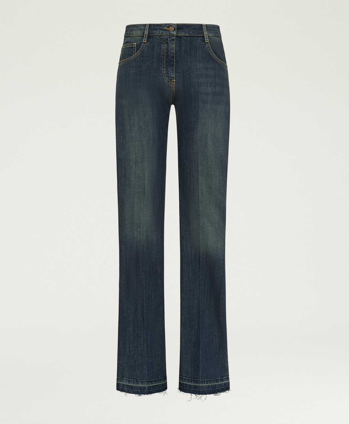 PANTALON CAMDEN EN DENIM STONEWASH SURTEINT 6 OZ - BOUE - Momonì