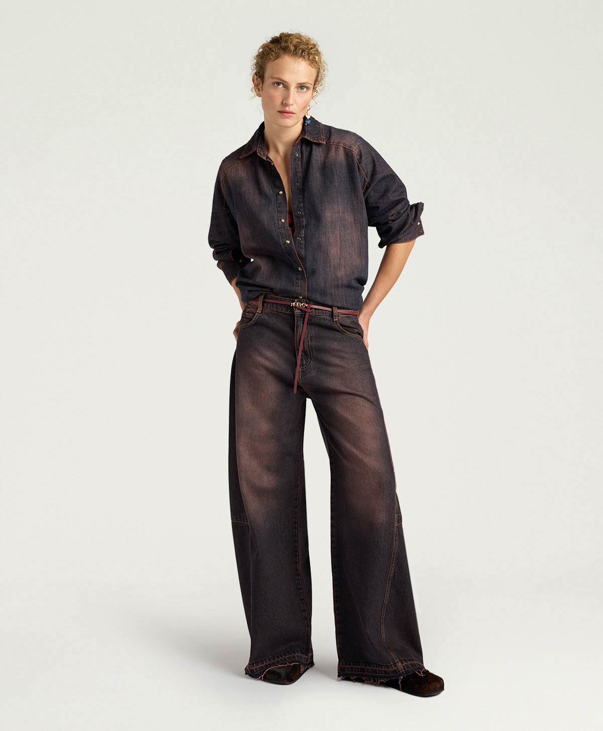 PANTALONI NOTTINGHAM IN DENIM STONE WASHED 12 OZ - VINACCIA - Momonì