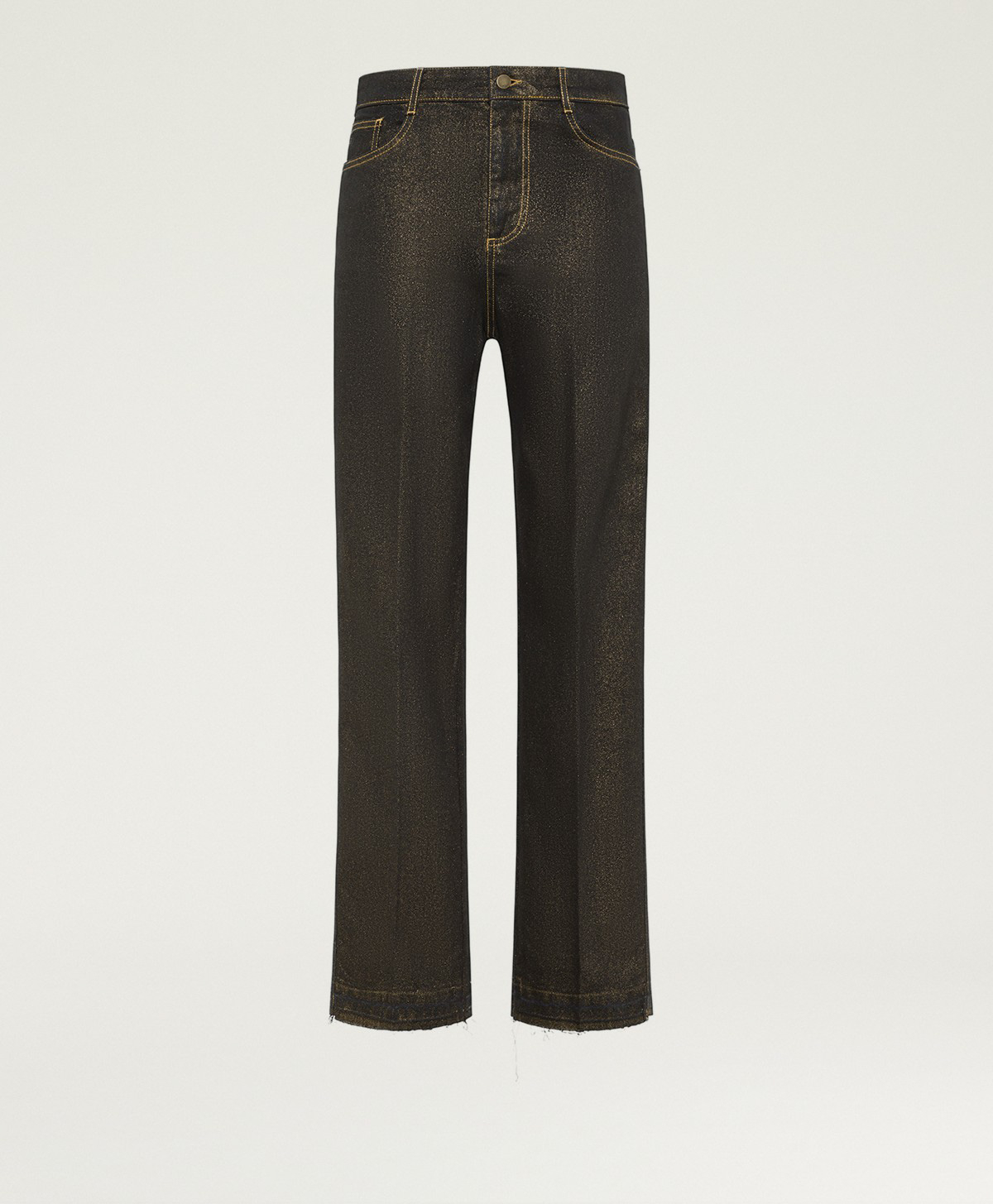 PANTALON KEATS EN DENIM LAMINÉ 10 OZ - OR - Momonì