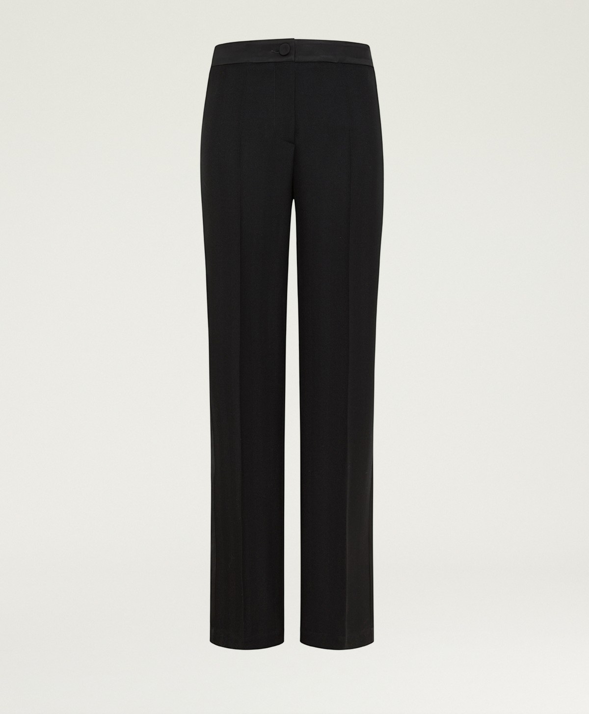 PANTALON BENJAMIN EN CHEVRON DE LAINE UNI - NOIR - Momonì