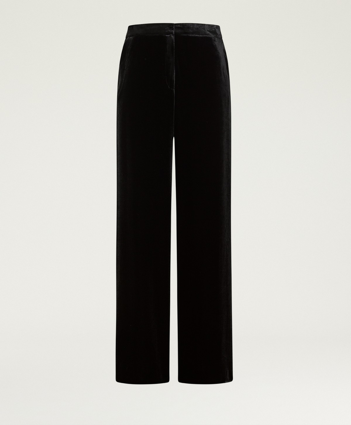 OLIVER PANTS IN SMOOTH VELVET - BLACK - Clothing - Momonì