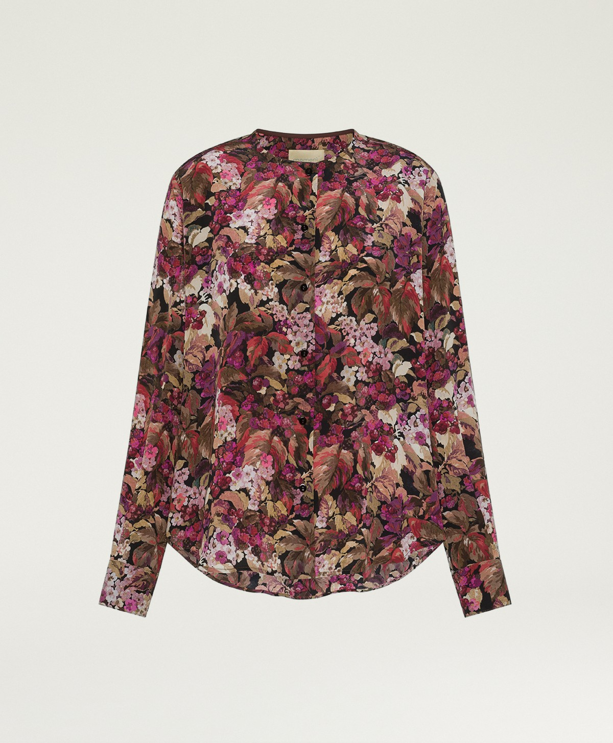 CHEMISIER DARUMA EN CRÊPE DE CHINE IMPRIMÉ - MULTICOLORE MAGENTA - Clothing - Momonì