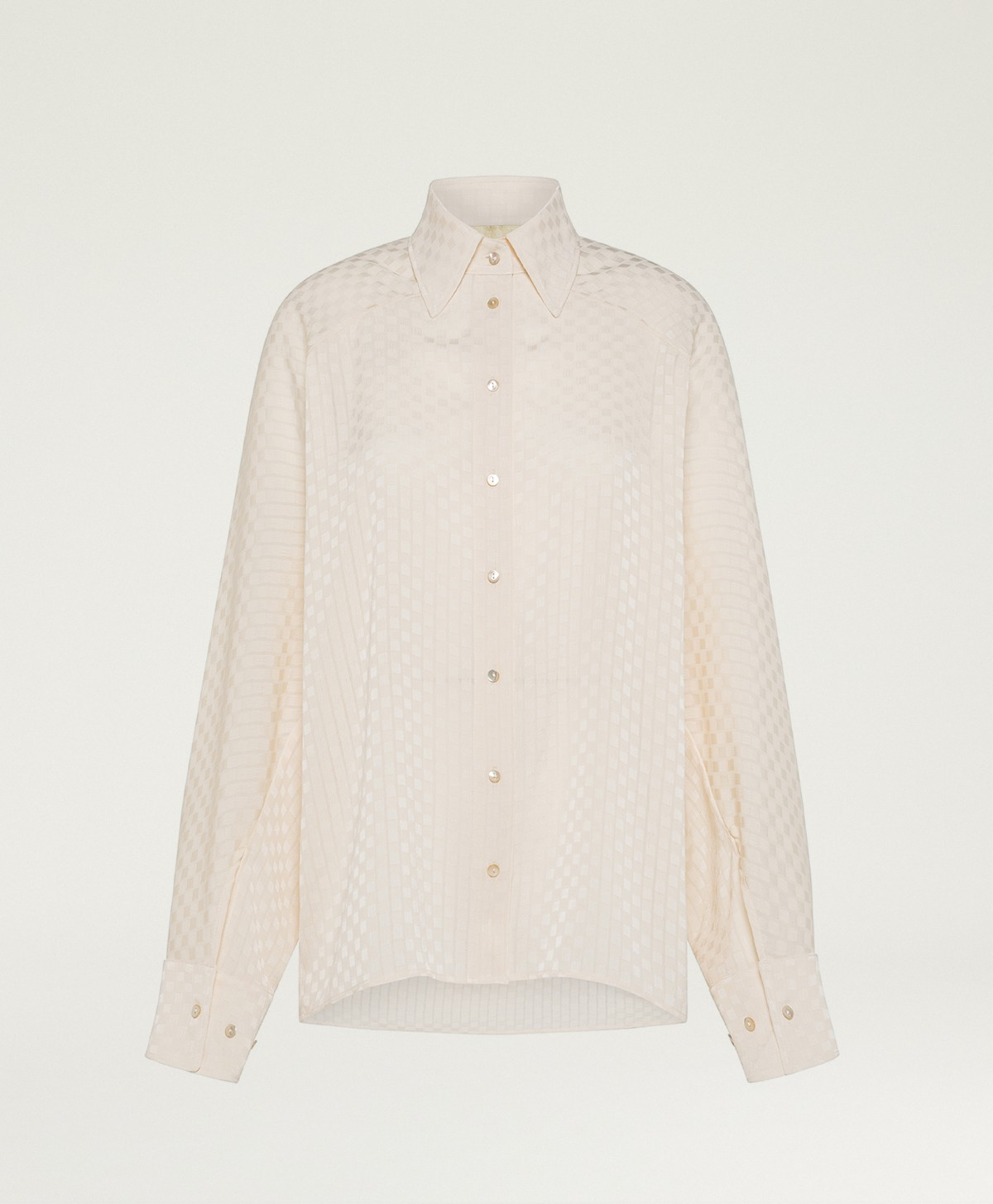 CHEMISIER SAMUEL EN JACQUARD - CRÈME - Momonì