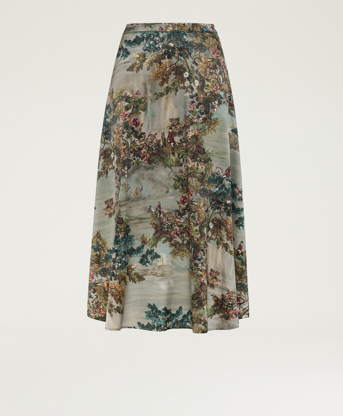 JUPE HEBE EN SATIN STRETCH IMPRIMÉ - MULTICOLORE BOUE - Clothing - Momonì
