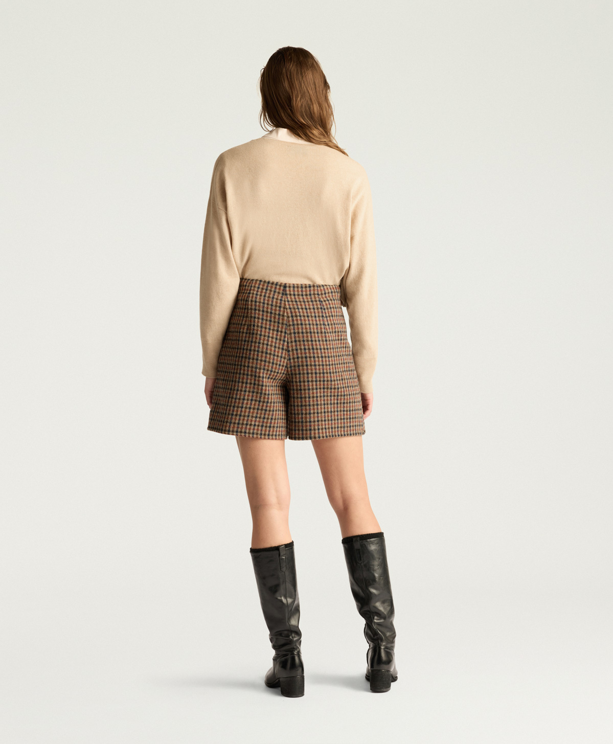 DAISY SKIRT IN CHECK WOOL CLOTH - MULTICOLOR - Momonì