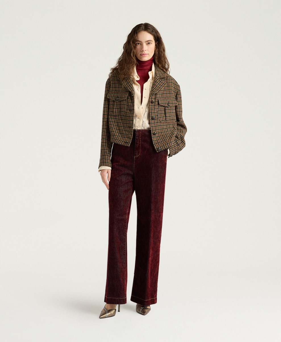 MANTEAU CIDER EN PANNE CARREAUX DE LAINE - MULTICOLORE - Clothing - Momonì