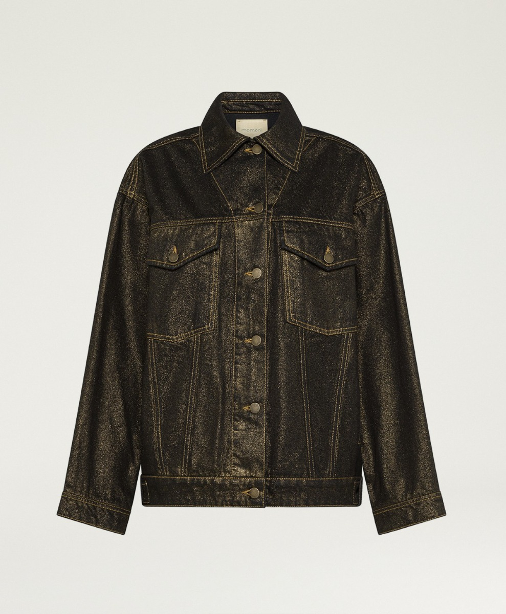 YORKSHIRE JACKET IN 12 OZ LAMINATED DENIM - GOLD - Clothing - Momonì