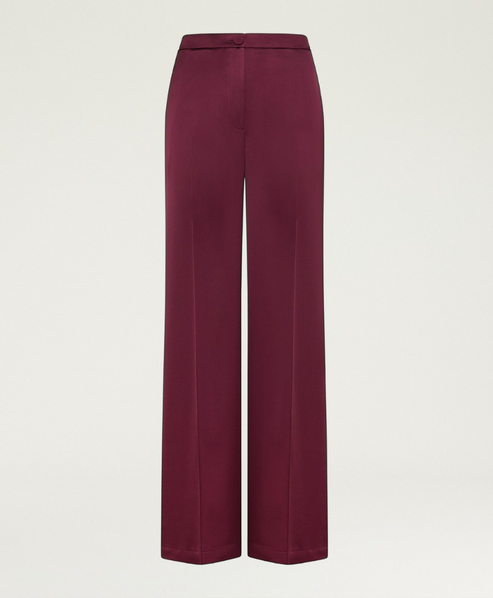 PANTALONI WILDE IN RASO DI VISCOSA STRETCH - VINACCIA - Clothing - Momonì