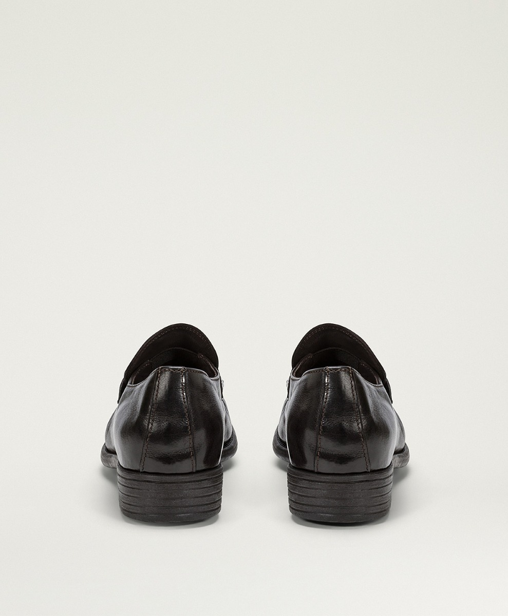ZAPATO COOKIE DE CUERO - MARRÓN OSCURO - Momonì