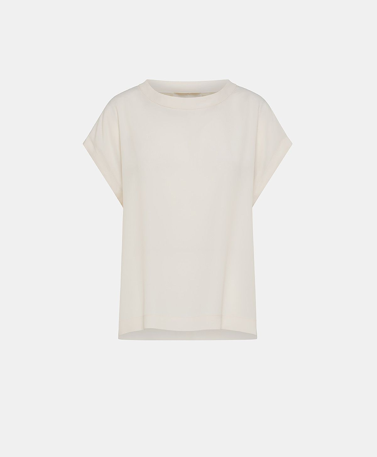 CURACAO BLOUSE IN SOLID COLOUR ACETATE/SILK - CREAM - Clothing - Momonì