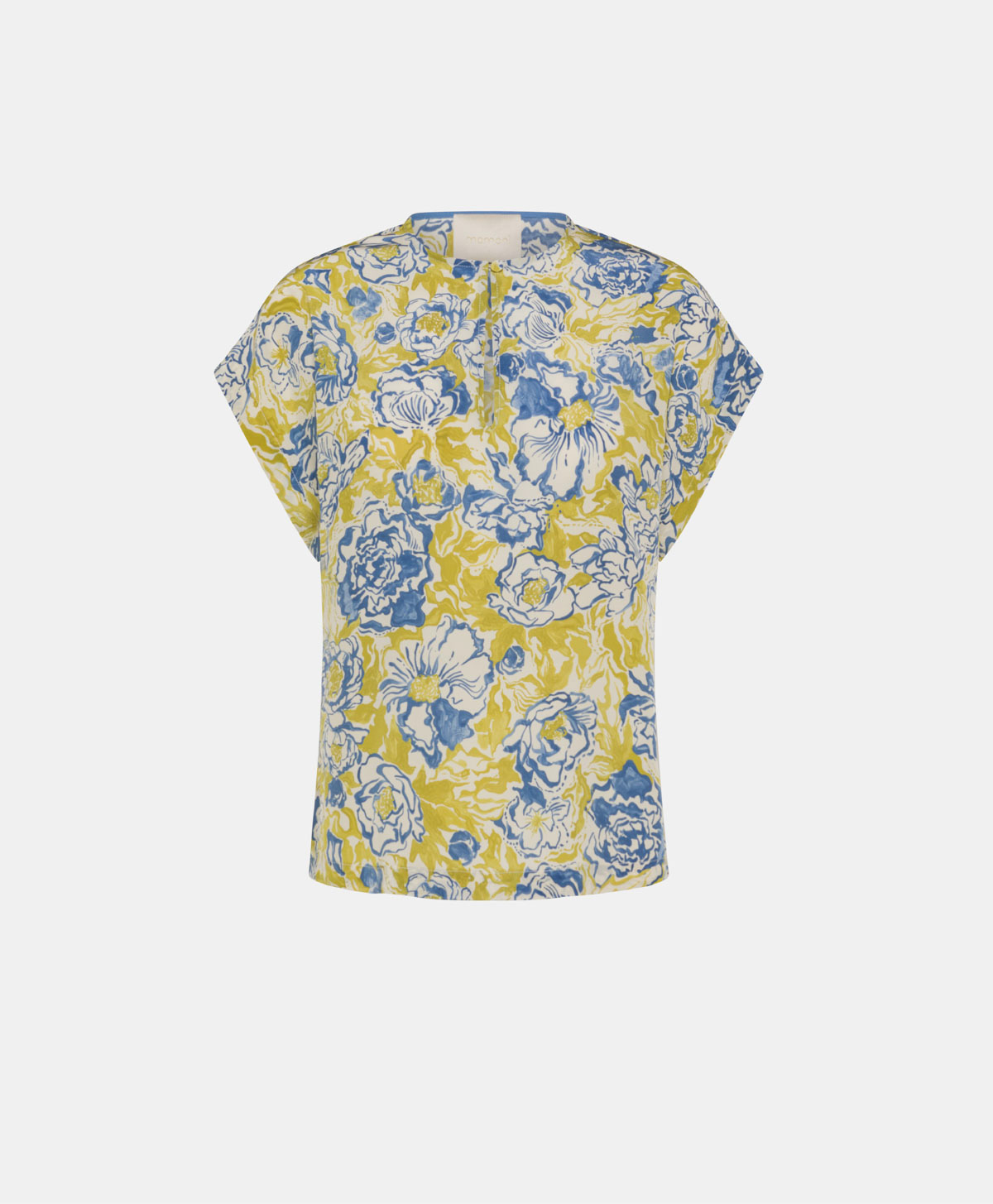 CAYENNE BLOUSE IN CREPE DE CHINE - GREEN/BLUE - Momonì