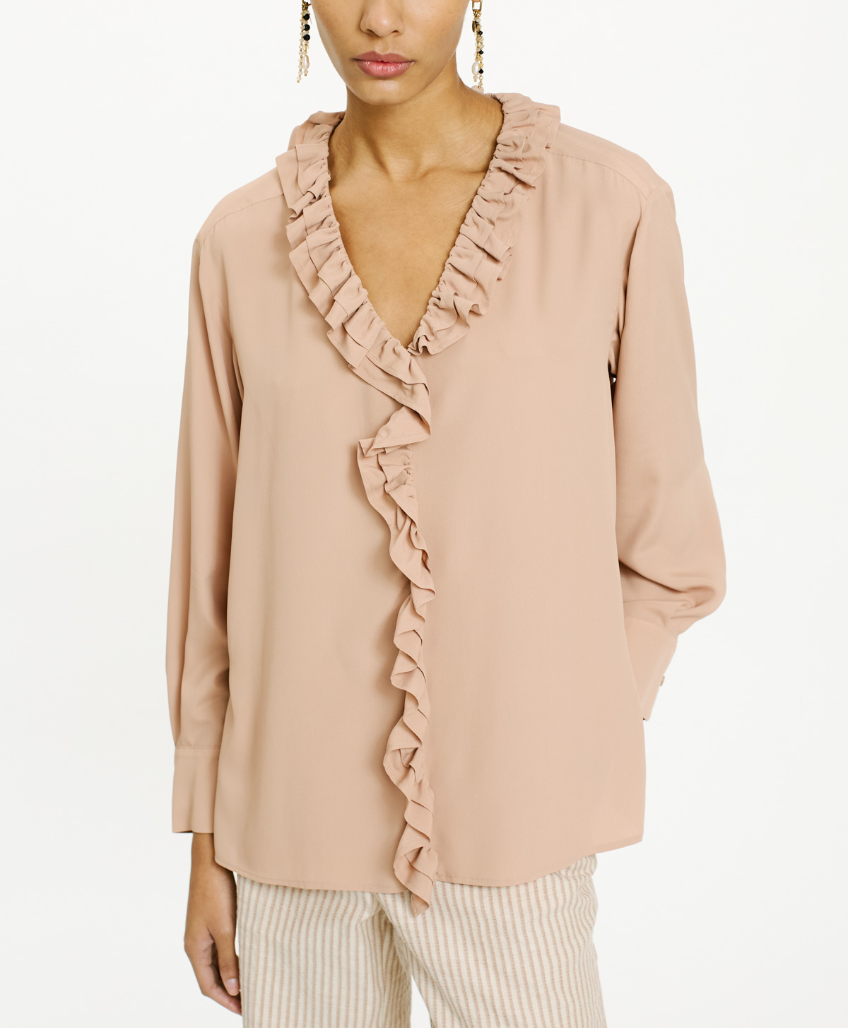 BLUSA CEDRELA IN ACETATO SETA UNITO - NUDO - Momonì