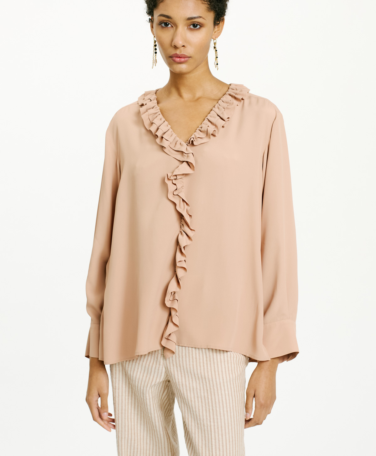 BLUSA CEDRELA IN ACETATO SETA UNITO - NUDO - Momonì