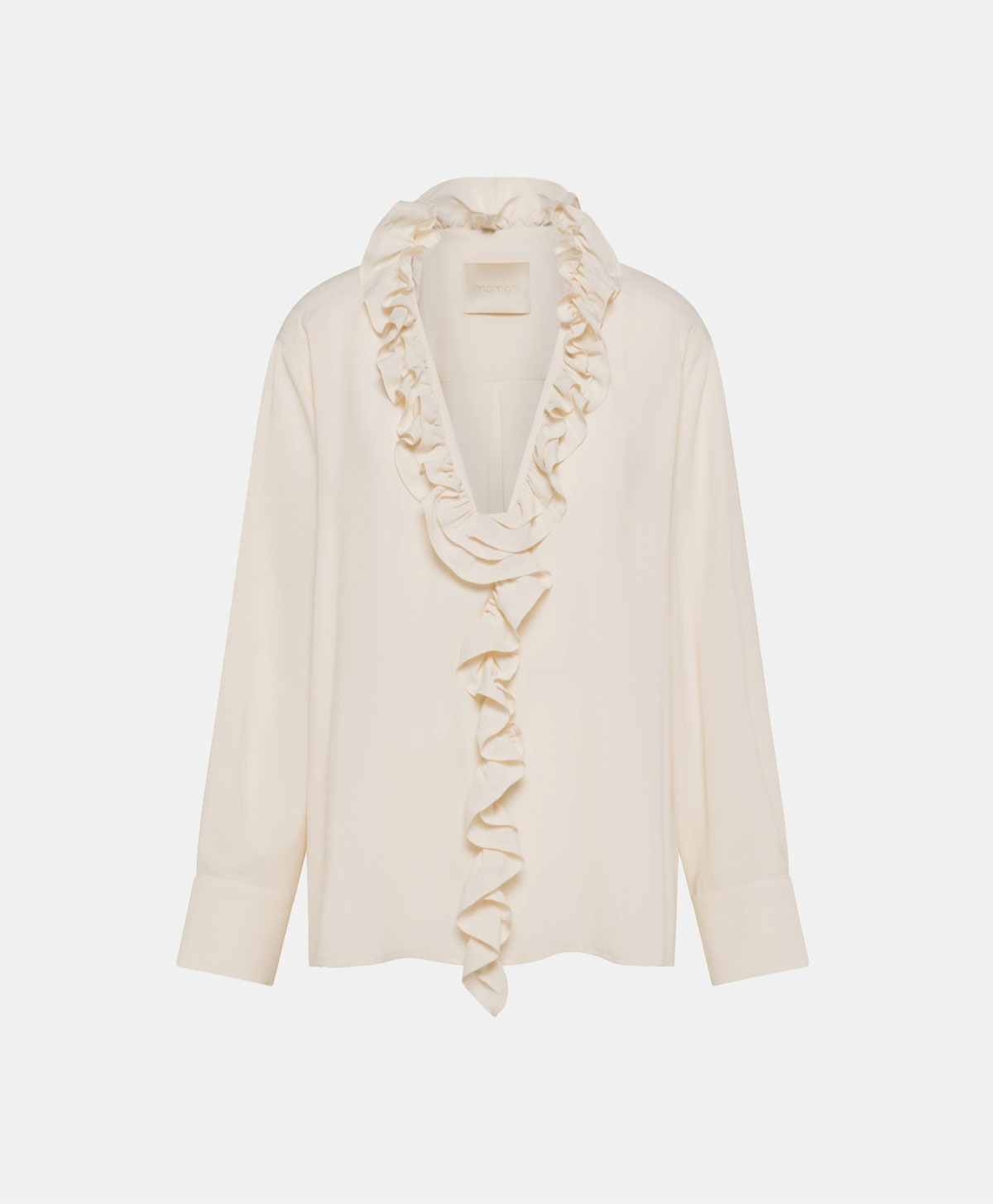 BLUSA CEDRELA IN ACETATO SETA UNITO - PANNA - Momonì