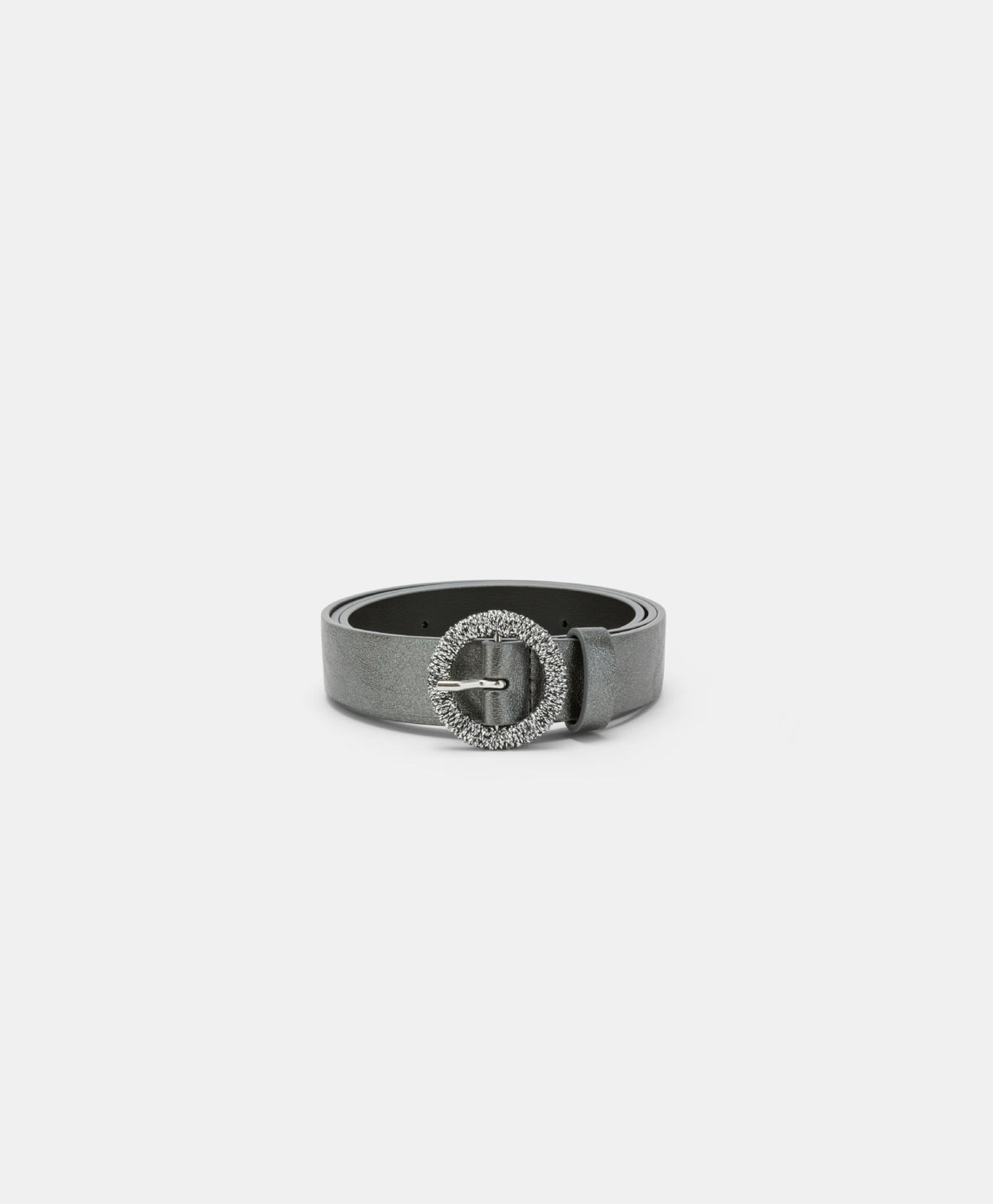 ARAZA' BELT IN LAMINATED ECO-LEATHER - SILVER GREEN - Shoes and accessories - Momonì