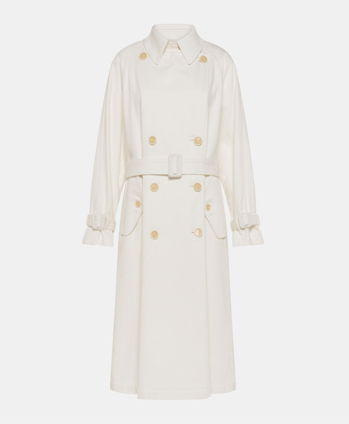 PARAGUAY DENIM COAT IN SOLID DENIM - CREAM - Clothing - Momonì