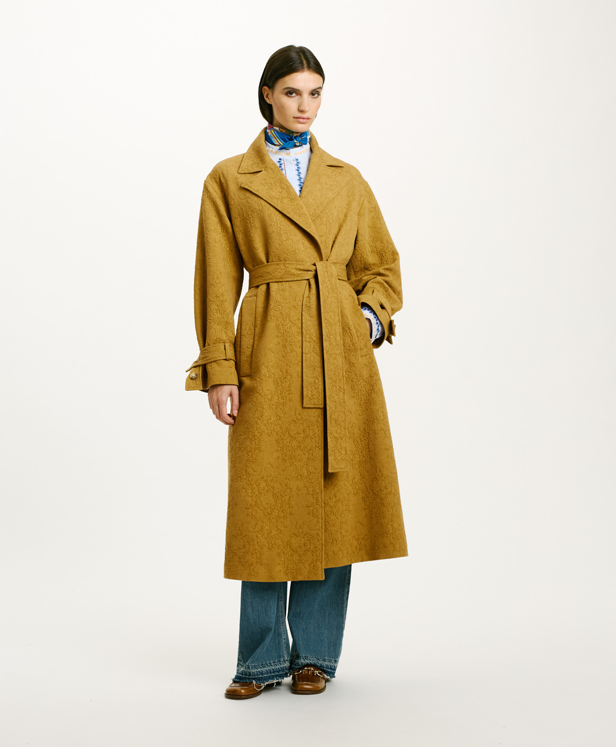 PACHA COAT IN QUILTED COTTON - TOBACO - Momonì