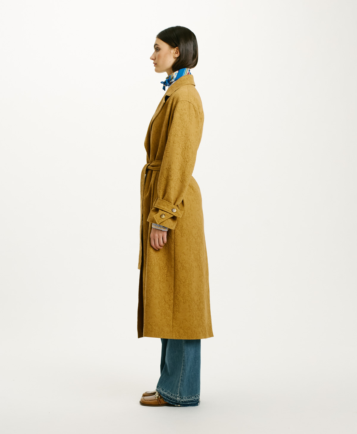 PACHA COAT IN QUILTED COTTON - TOBACO - Momonì