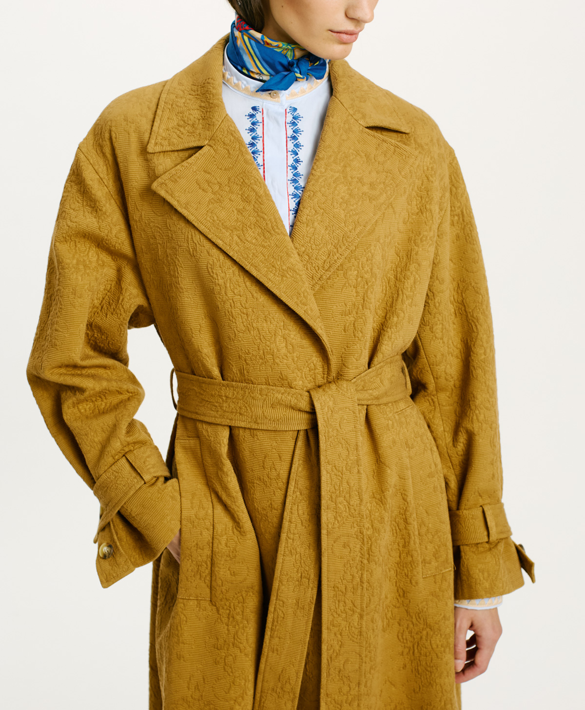 PACHA COAT IN QUILTED COTTON - TOBACO - Momonì