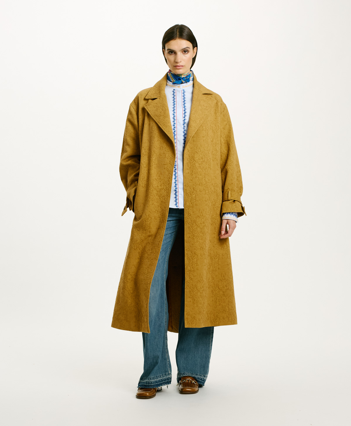 PACHA COAT IN QUILTED COTTON - TOBACO - Momonì