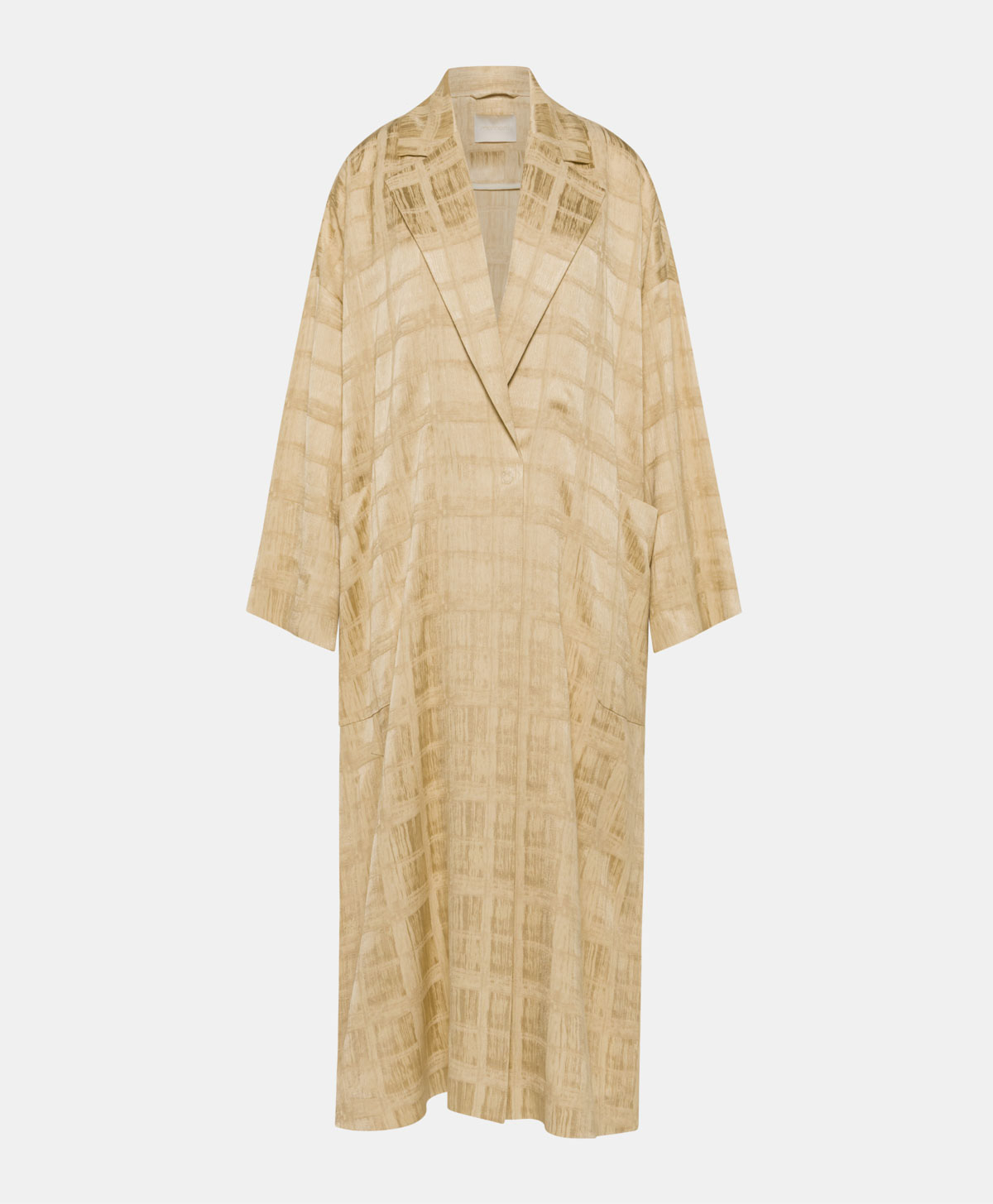KILLA COAT IN JACQUARD VISCOSE - VANILLA - Momonì