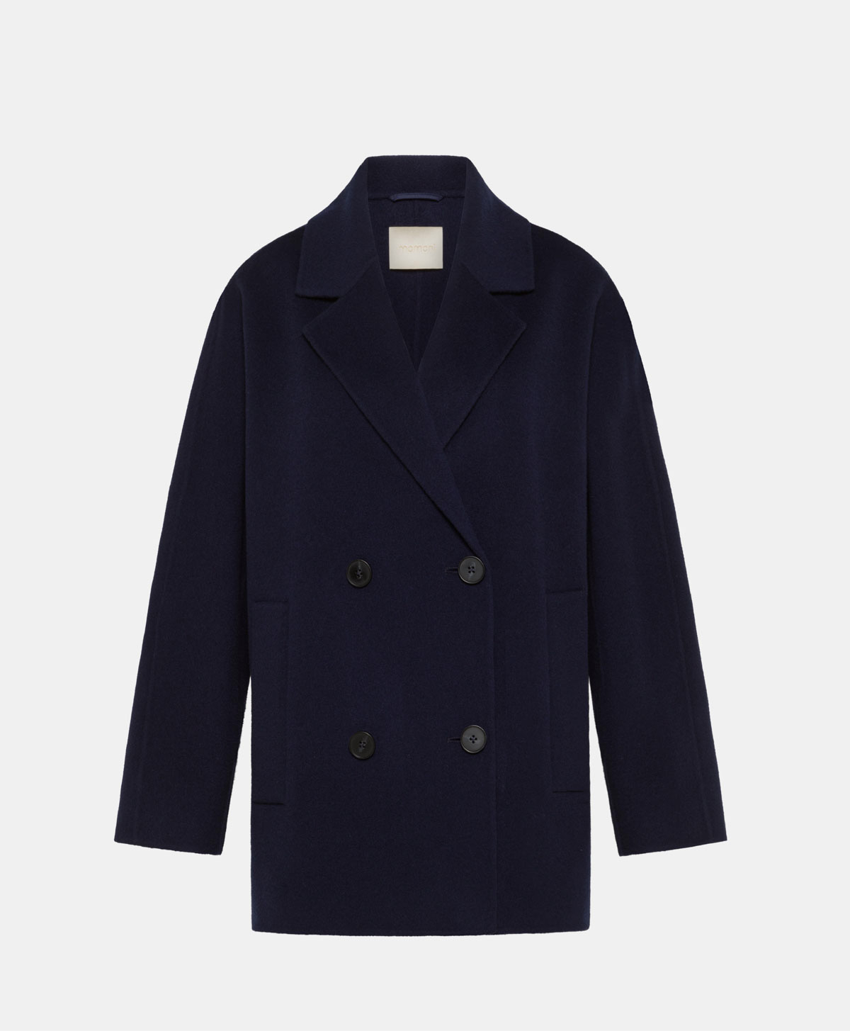 ACAI COAT IN LIGHT DOUBLEFACE WOOL BLEND - NAVY BLUE - Momonì