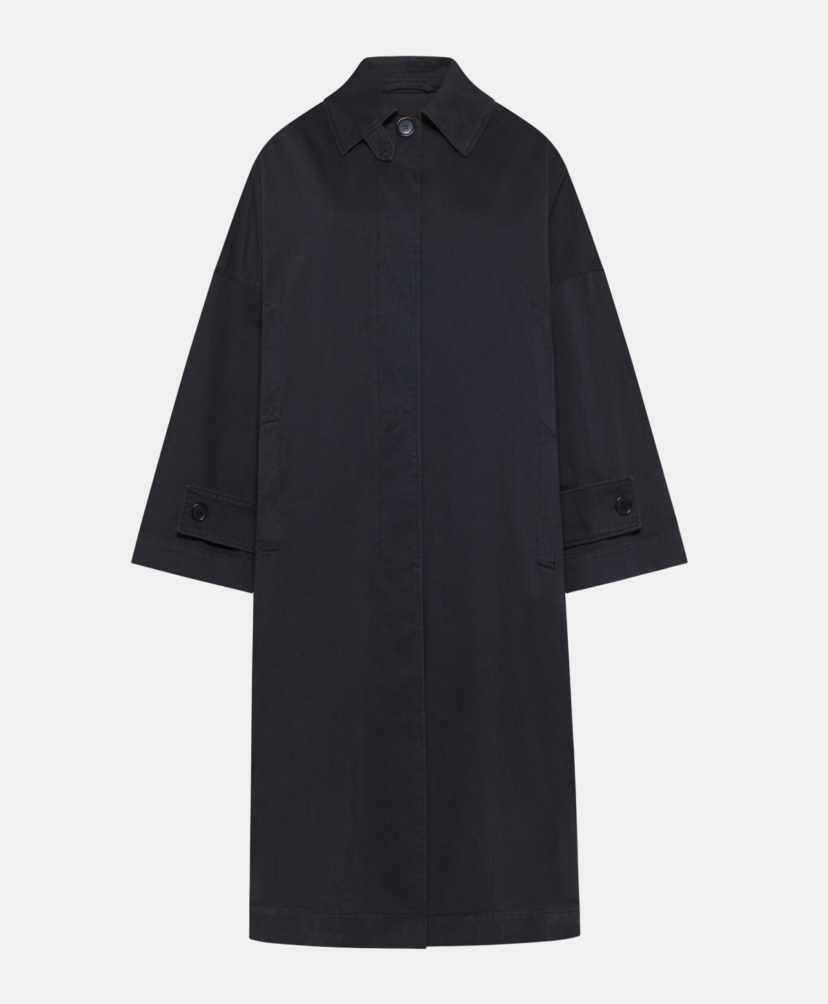 CAPPOTTO BUENOS AIRES IN GABARDINA DI COTONE - BLU - Clothing - Momonì