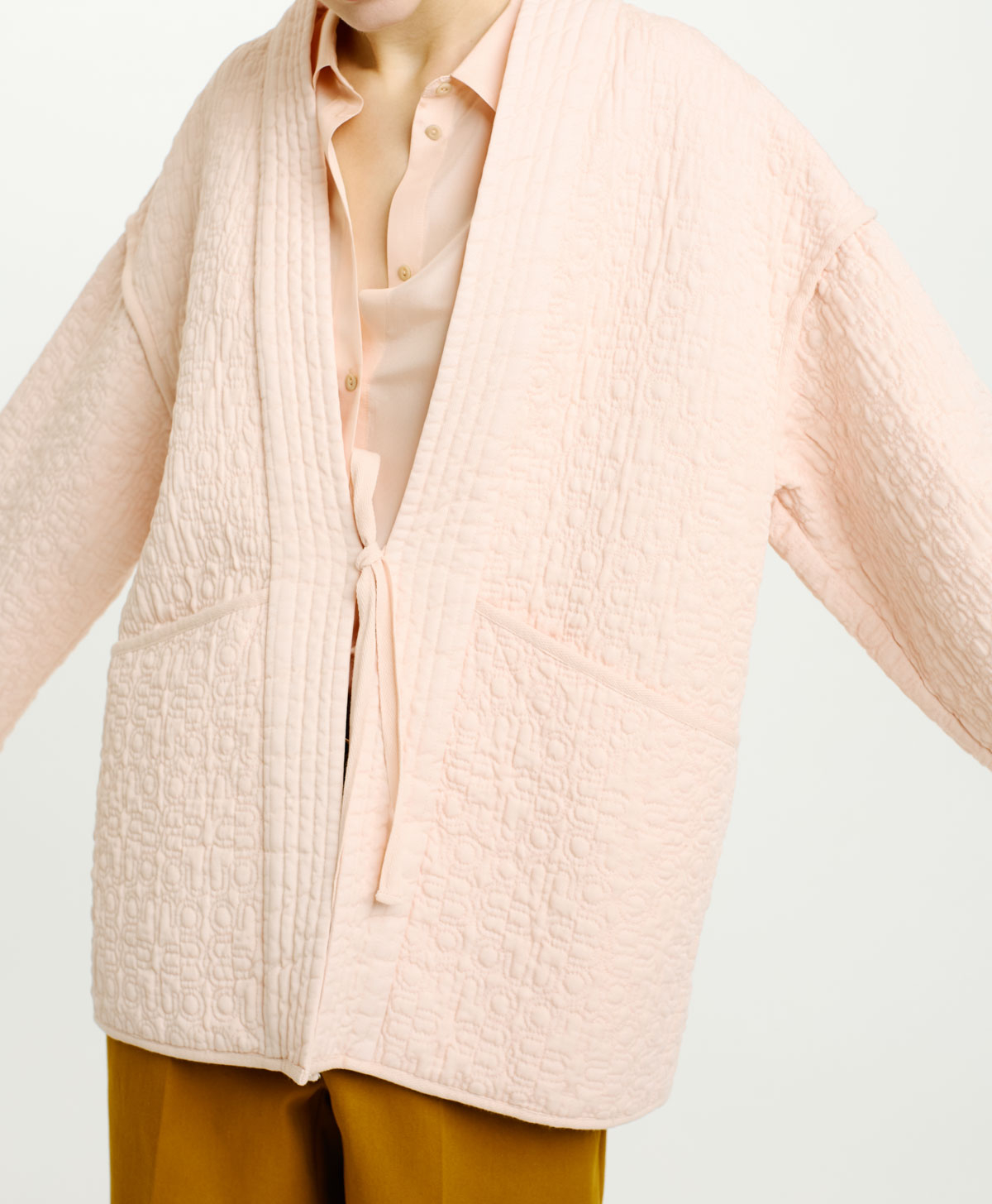 CHAYOTE COAT IN QUILTED COTTON TWILL - BLOSSOM - Momonì
