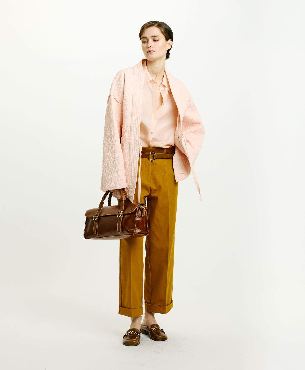 CHAYOTE COAT IN QUILTED COTTON TWILL - BLOSSOM - Momonì