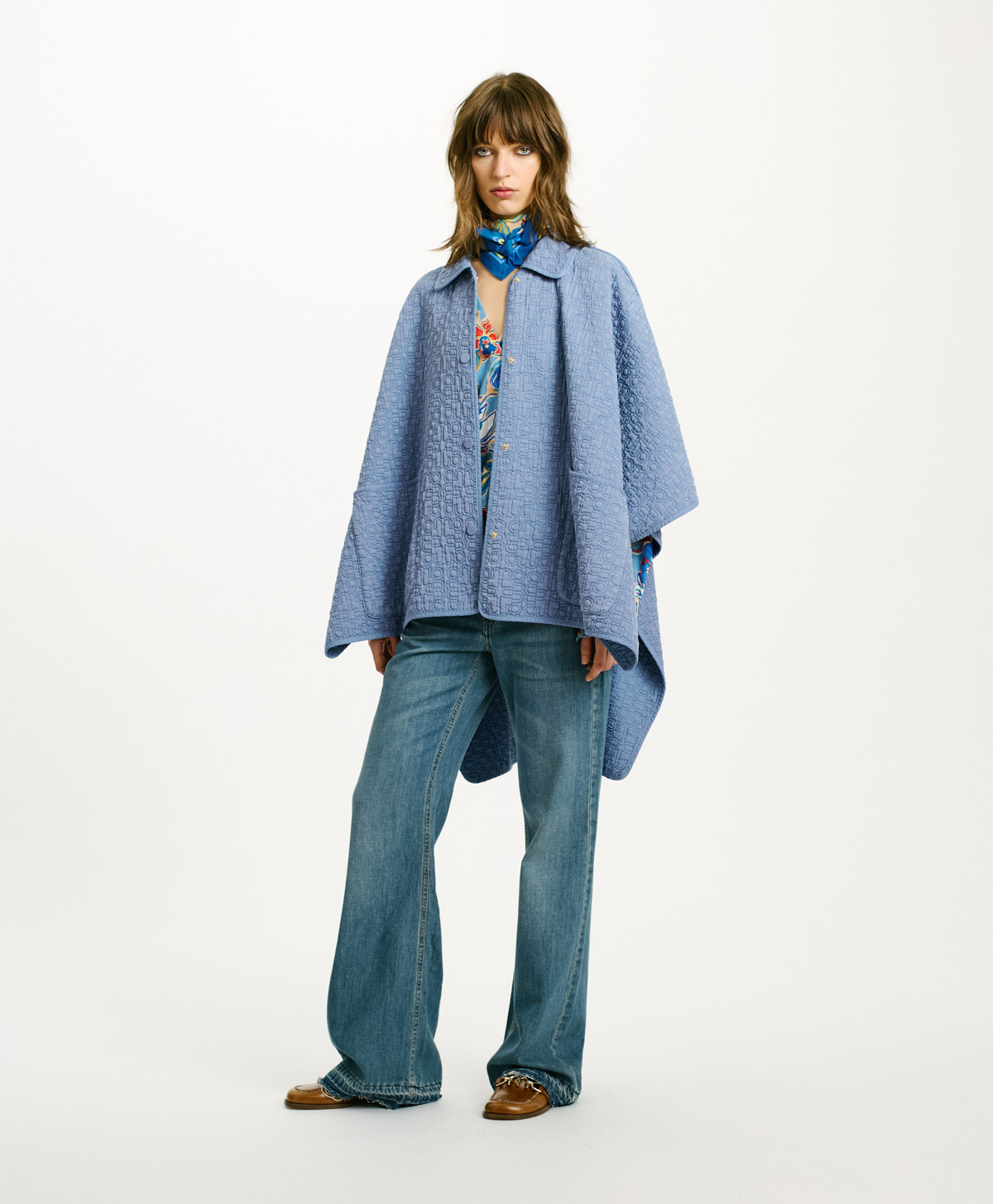 ZABANA COAT IN QUILTED LYONCELL TWILL - LIGHT BLUE - Momonì