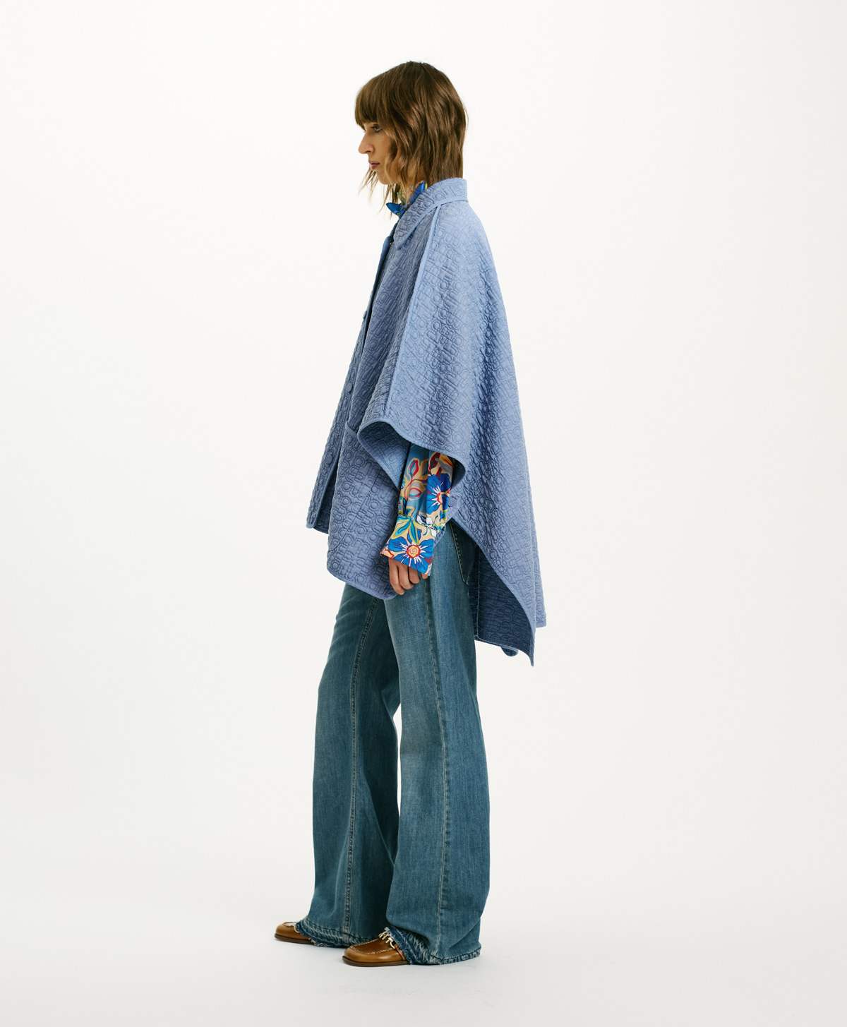 ZABANA COAT IN QUILTED LYONCELL TWILL - LIGHT BLUE - Momonì