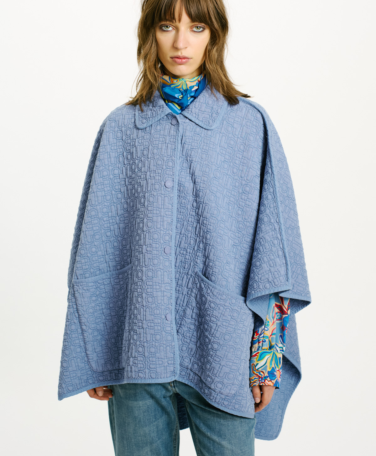 ZABANA COAT IN QUILTED LYONCELL TWILL - LIGHT BLUE - Momonì