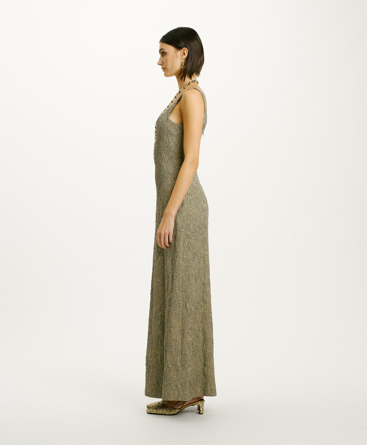 ROBE BOLIVIA EN JACQUARD DE COTON - OR/ARGENT - Momonì