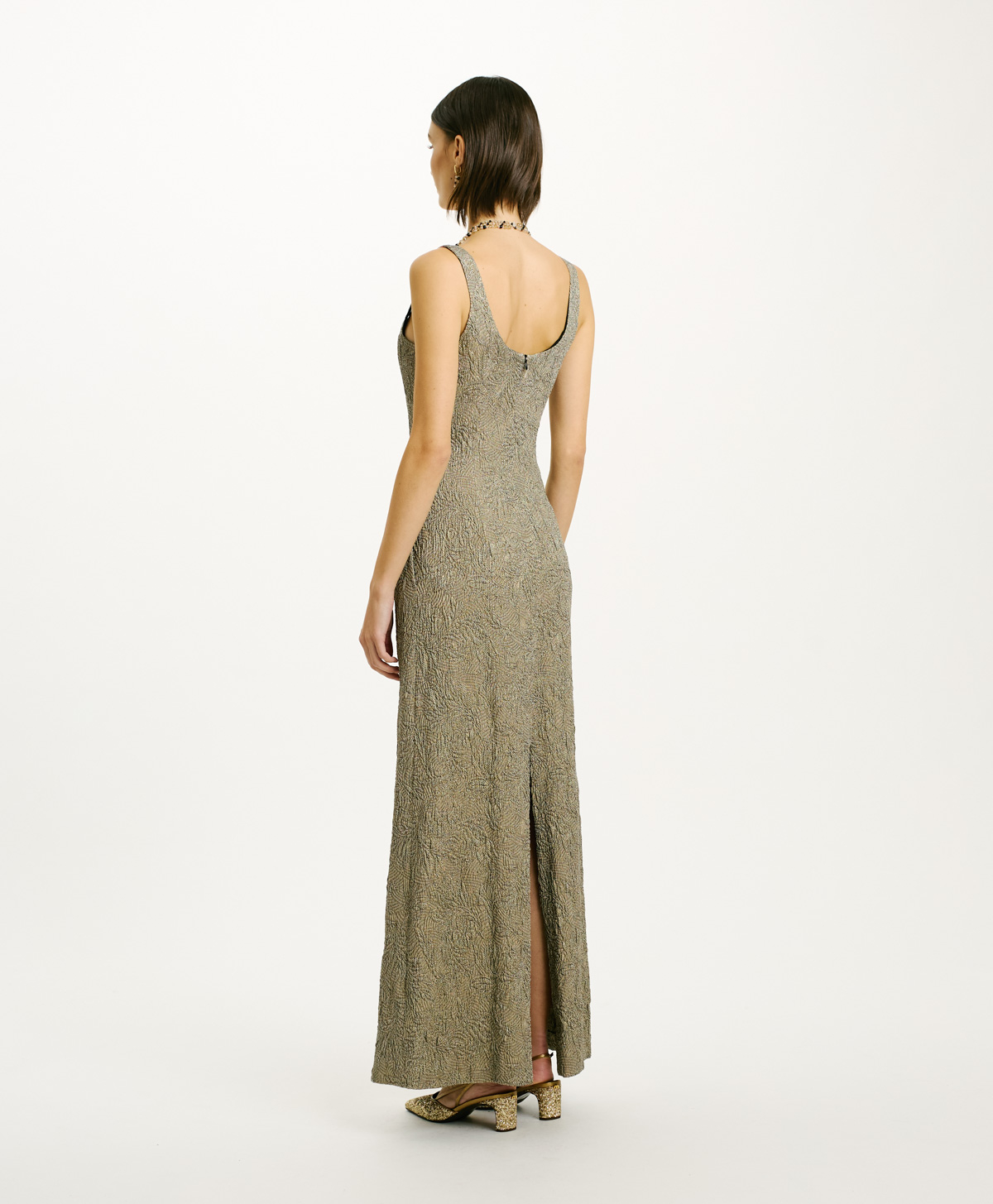 ROBE BOLIVIA EN JACQUARD DE COTON - OR/ARGENT - Momonì