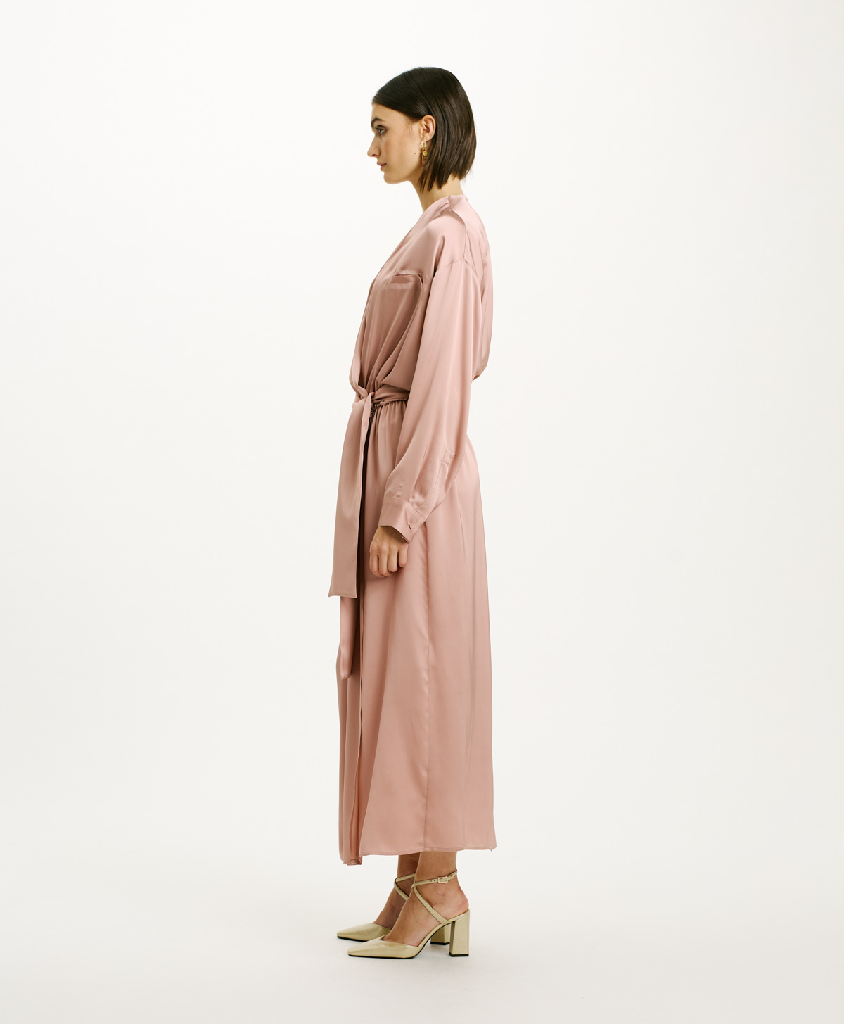 GUARANA DRESS IN SATIN GEORGETTE - BLOSSOM - Momonì