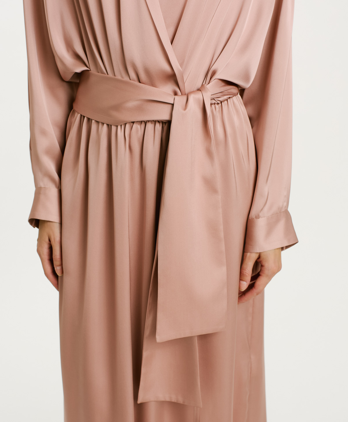 GUARANA DRESS IN SATIN GEORGETTE - BLOSSOM - Momonì