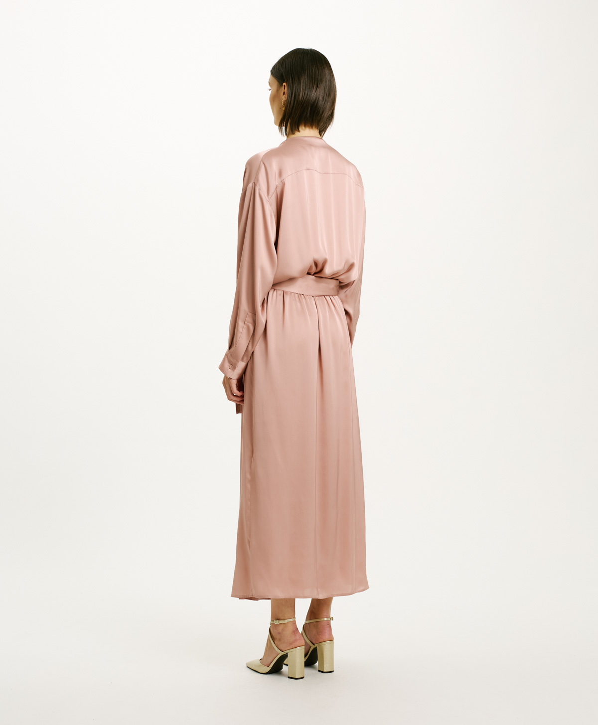 GUARANA DRESS IN SATIN GEORGETTE - BLOSSOM - Momonì