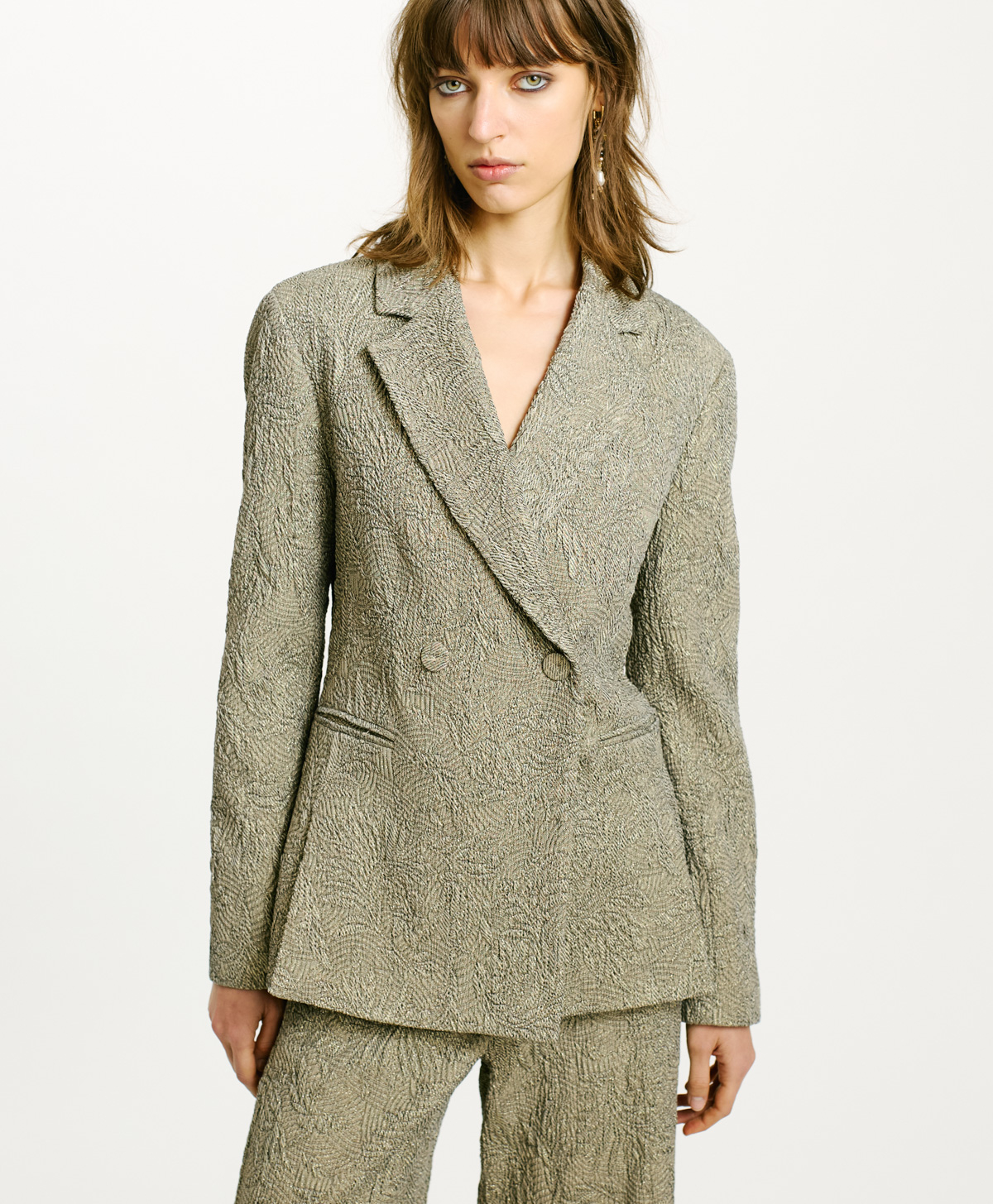 VESTE INAJA EN JACQUARD DE COTON - OR/ARGENT - Momonì