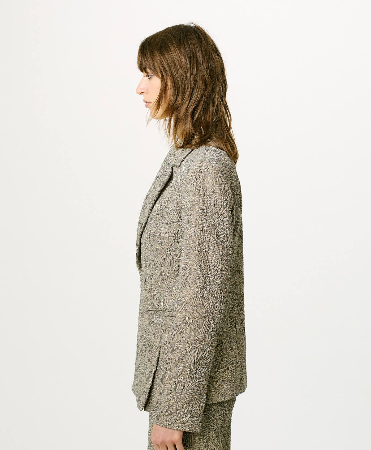 VESTE INAJA EN JACQUARD DE COTON - OR/ARGENT - Momonì