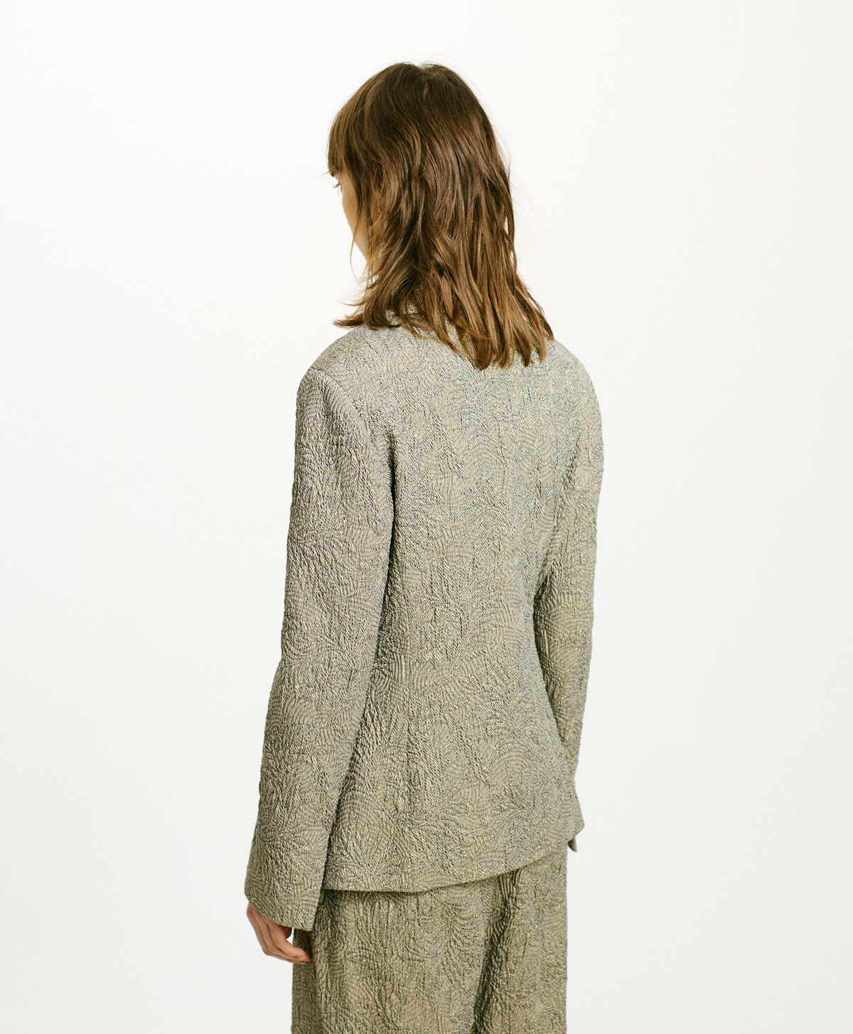 VESTE INAJA EN JACQUARD DE COTON - OR/ARGENT - Momonì