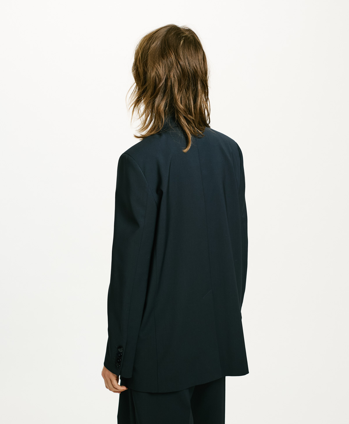 AMANITA JACKET IN COOL WOOL - NIGHT BLUE - Momonì