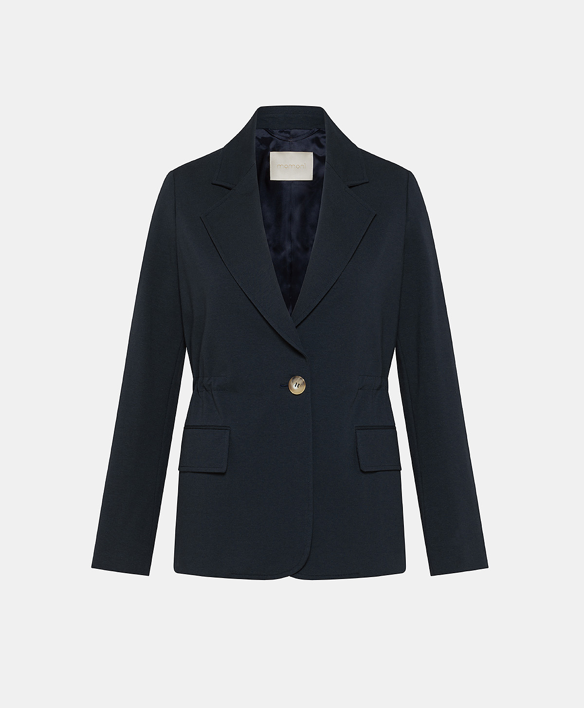 LETICIA JACKET IN PUNTO MILANO - NIGHT BLUE - Clothing - Momonì