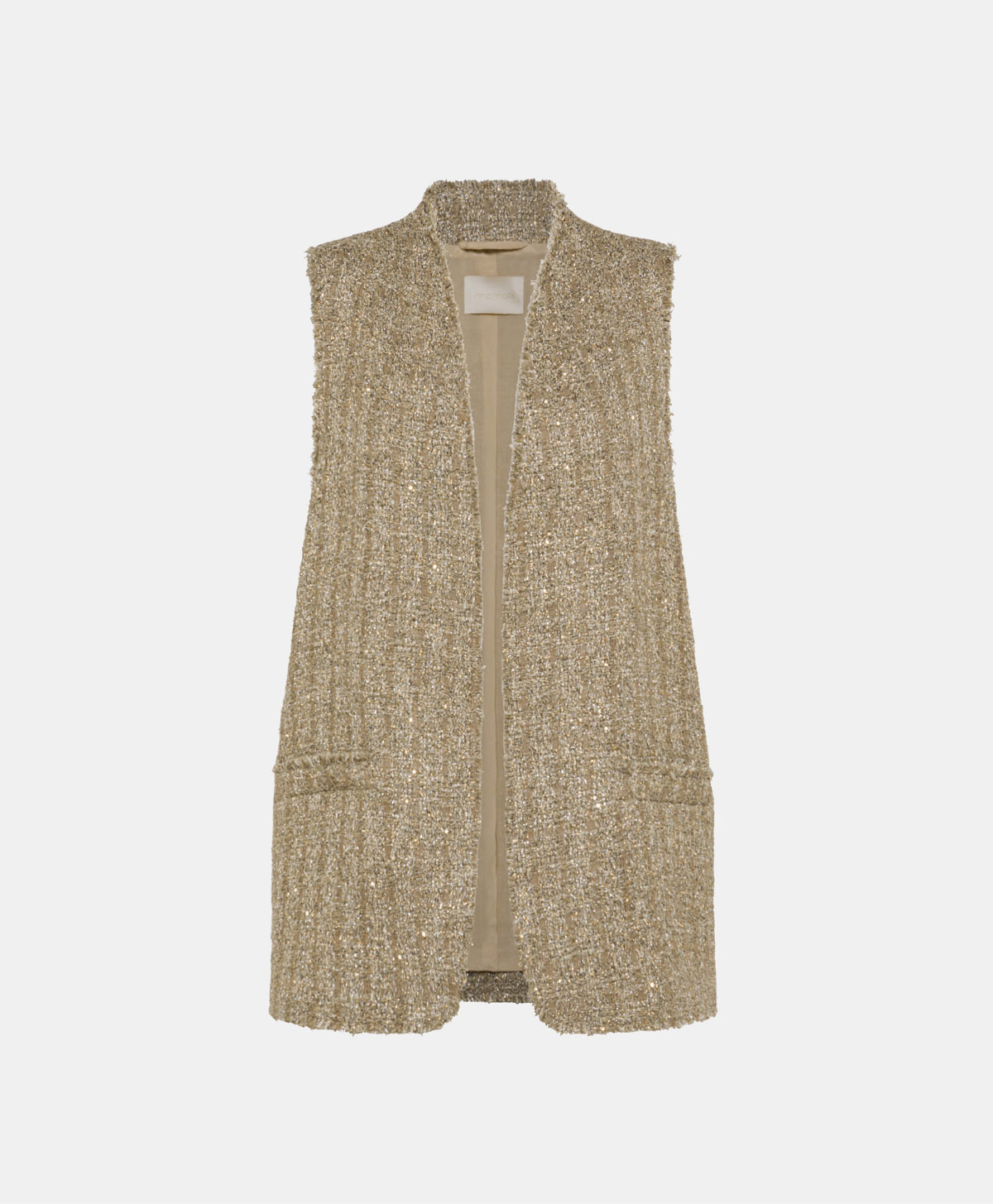 MANAUS GILET IN LUREX WEAVE - GOLD/SILVER - Clothing - Momonì