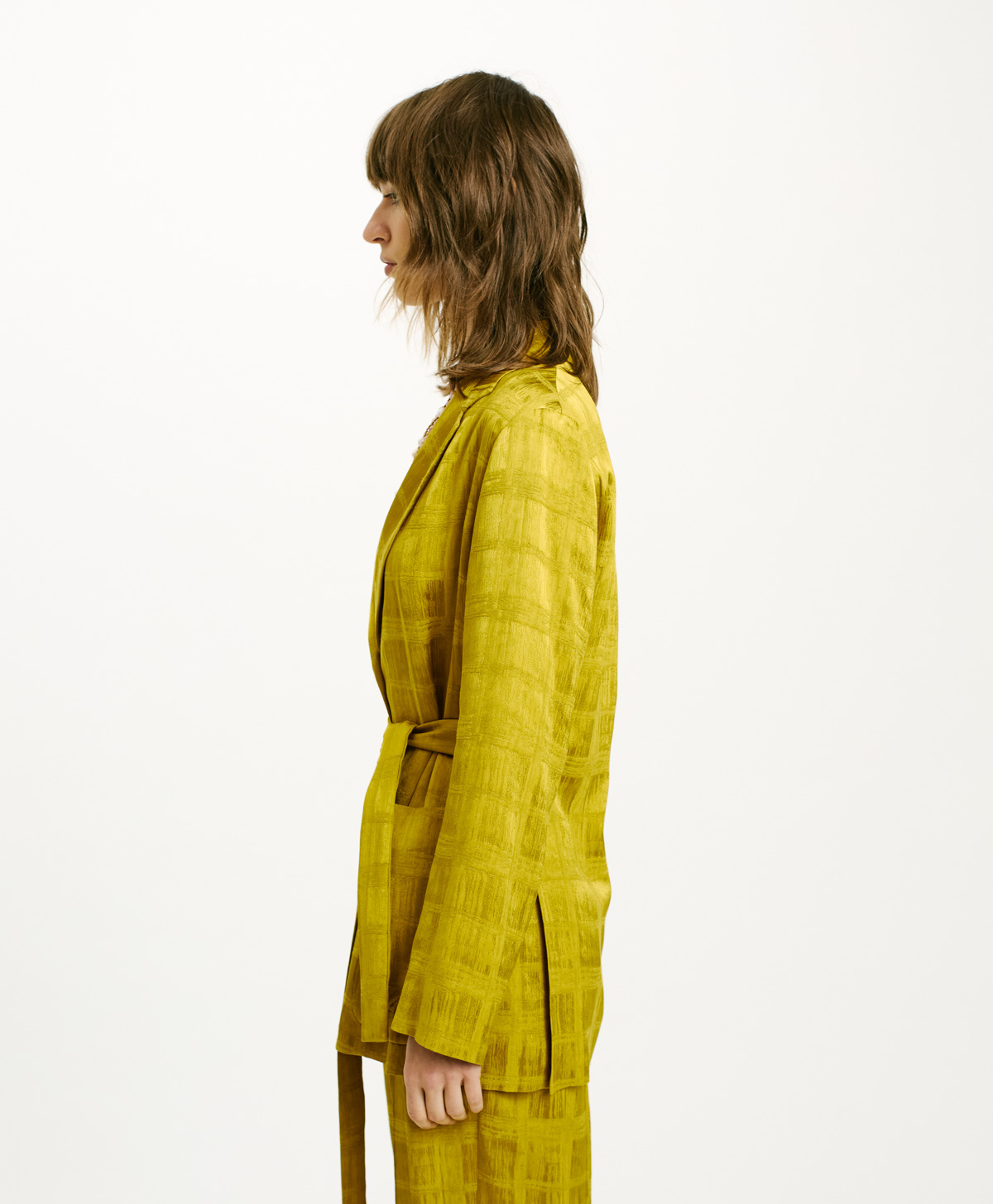 VESTE NAWI EN JACQUARD DE VISCOSE - HUILE - Momonì