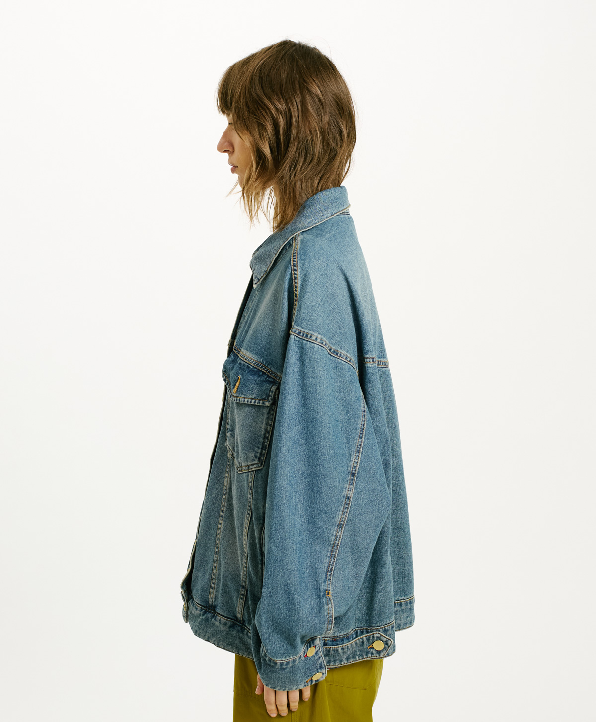 VESTE FLAMENGO EN DENIM STONE WASHED 10 OZ - BLEU JEANS - Momonì