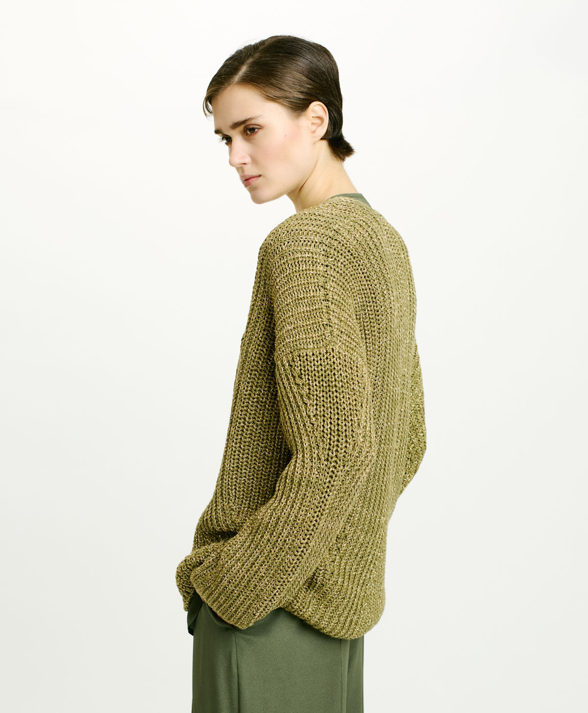 TRICOT AIWE AU POINT D’ÉPI - VERT - Momonì