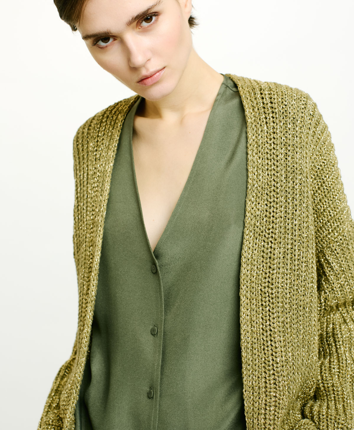 TRICOT AIWE AU POINT D’ÉPI - VERT - Momonì